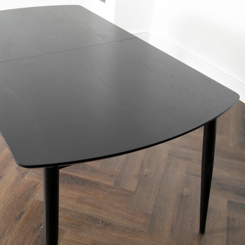 Rivanna Extendable Metal Base Dining Table, Espresso