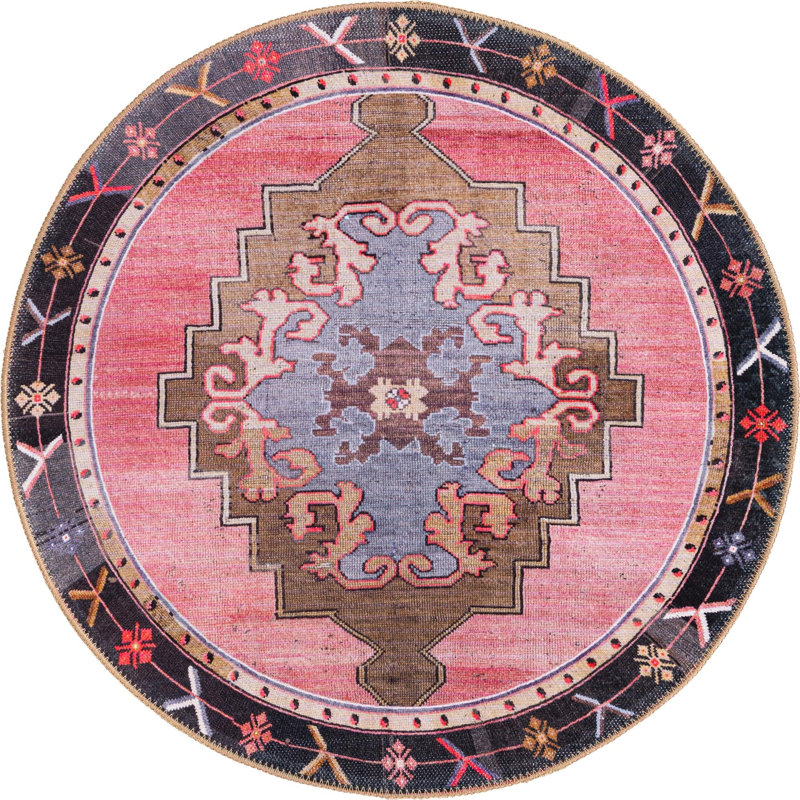 Oppie Oriental Indoor Rug, Round 3'6"