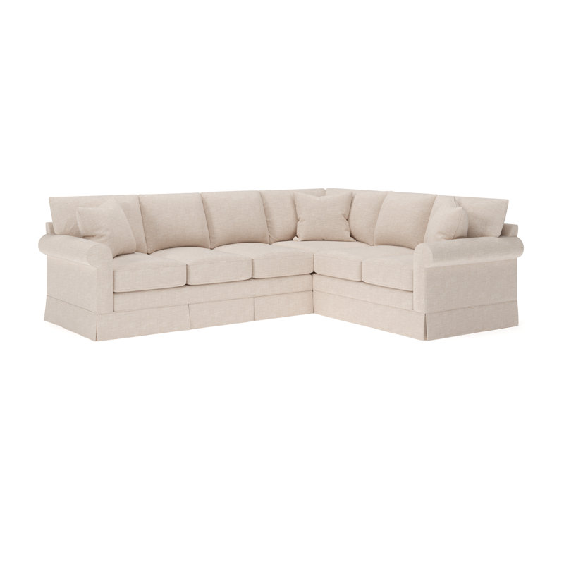 Friedman 115" W 2-Piece Upholstered Sectional with Foam and Down Blend Cushions, Right Hand Facing