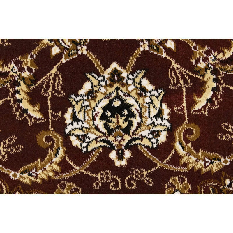 Tapis rectangulaire floral en laine Furlon, Rectangle 5 pi 2 po x 7 pi 9 po