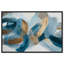 "Blue Tide II", reproduction d'art acrylique encadrée bleue et dorée par Art Remedy, cadre argenté, 54 x 36-568760028-568760029