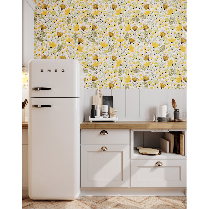 Chasewych 7m x 75cm Wallpaper Roll, Yellow