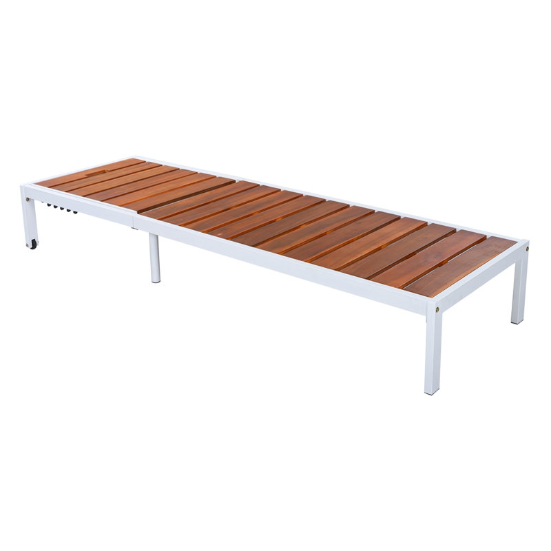 Chaises longues d'extérieur pour piscine, Blanc