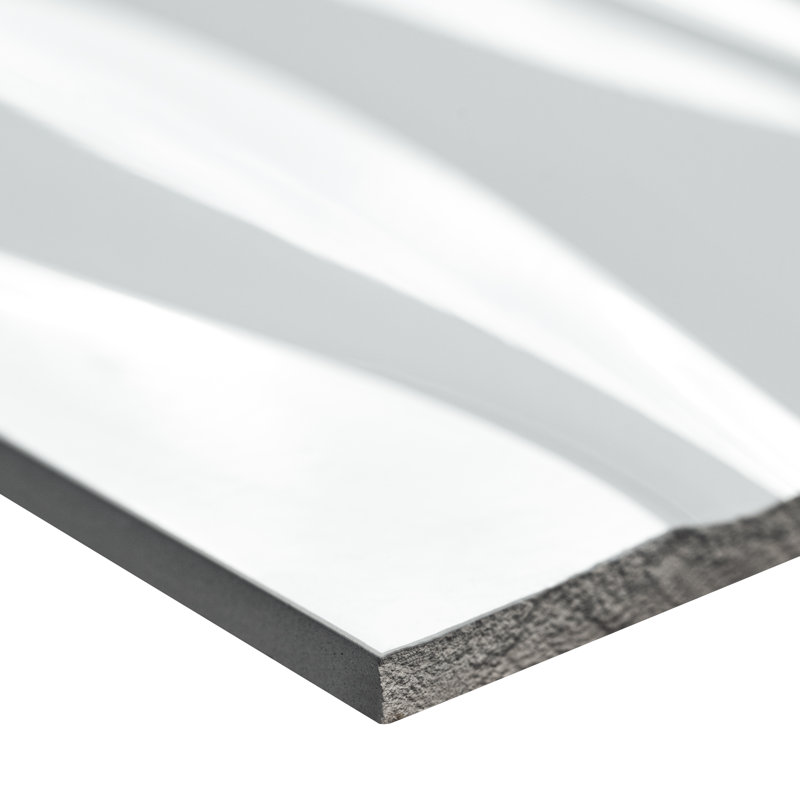 Linea 12 in. x 24 in. Glossy Ceramic Wall Tile, Blanca