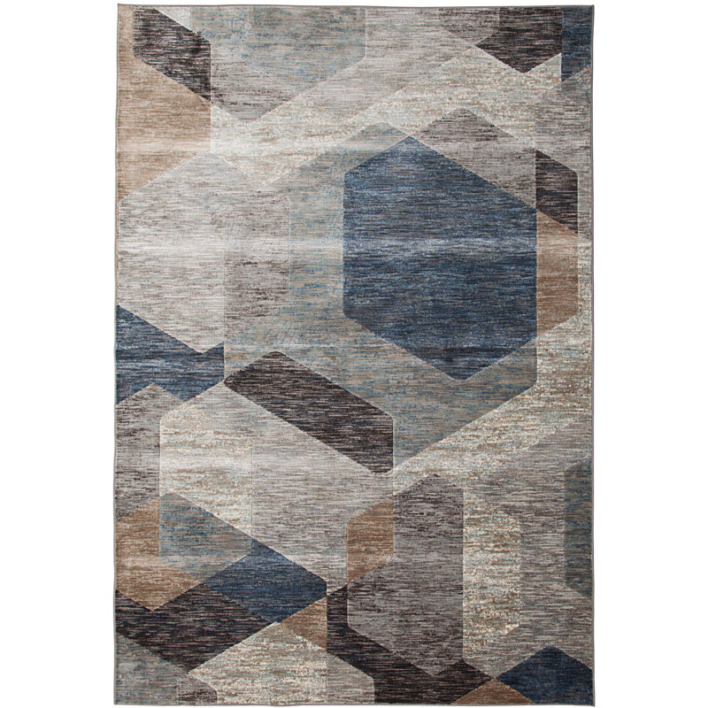 Jumana Viscose Geometric Rug, Rectangle 7'10" x 10'1"