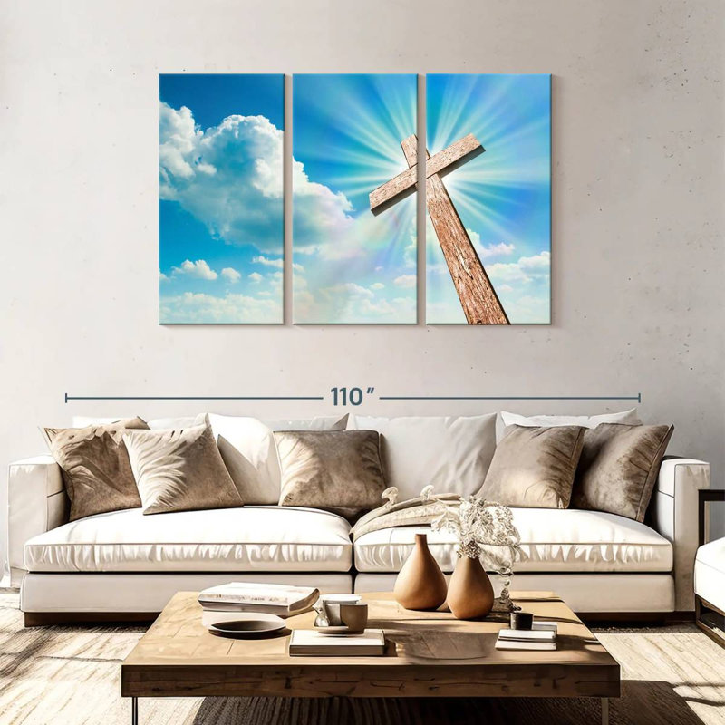Adella Large Cross, 48" H x 74" W