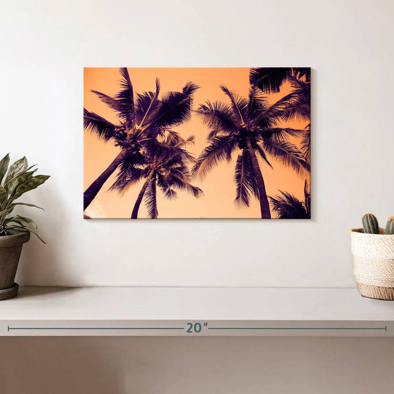 Harnek Palm Trees Silhouette, 8" H x 12" W