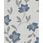 Larson Floral Navy Silver Wallpaper