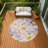 Machine Washable Indoor/Outdoor Millner ACN2262 Floral Rug-1249450196