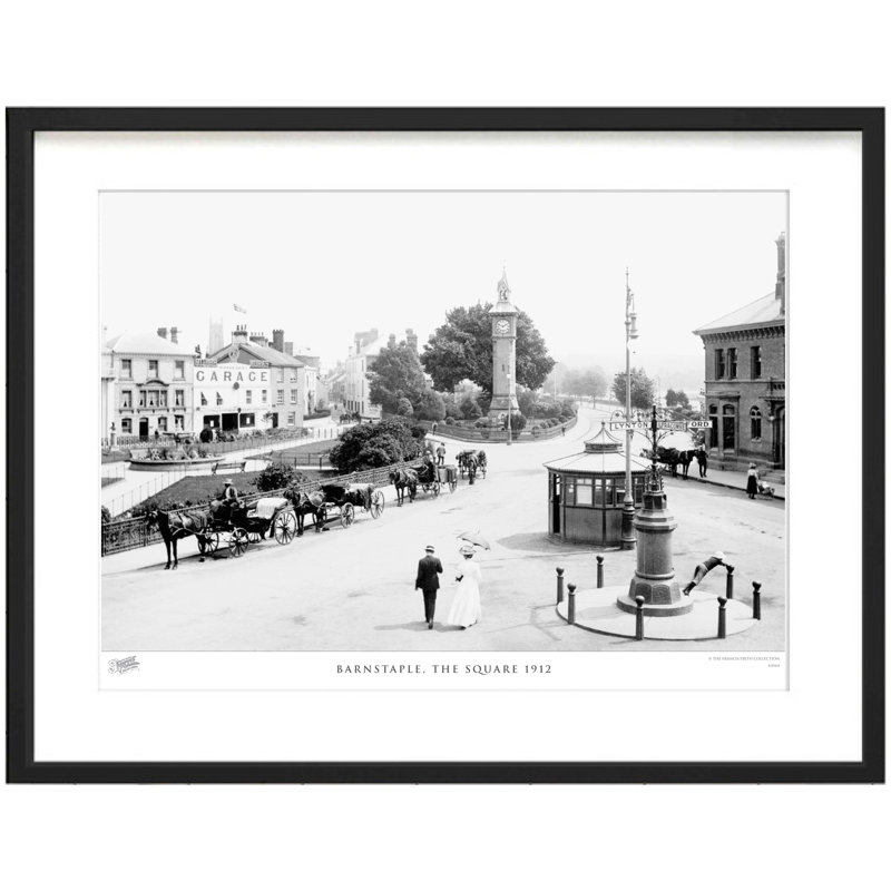 Barnstaple, The Square 1912 - Single Picture Frame Print, 60cm H x 80cm W x 2.3cm D