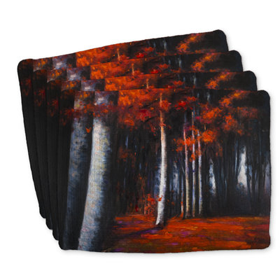 Ensemble de 4 napperons Mysterious Forest