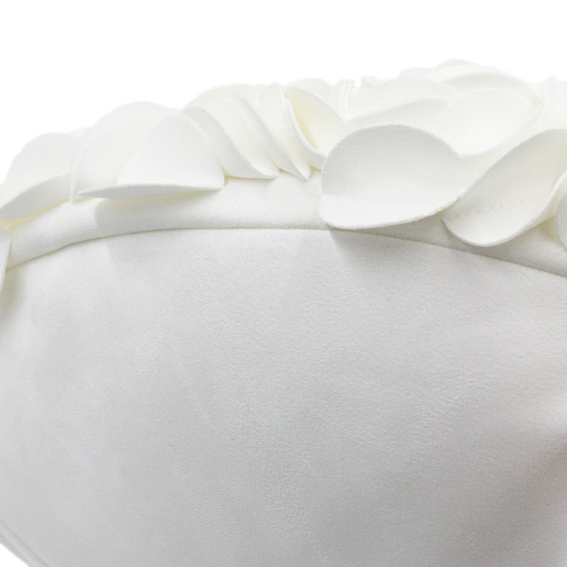  Housse de coussin 3D Flower, Blanc