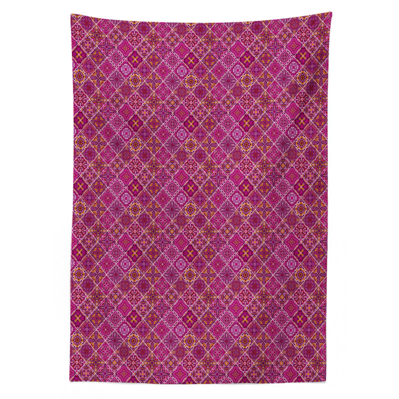Moroccan Dining Room Kitchen Tablecloth, 70" L x 52" W