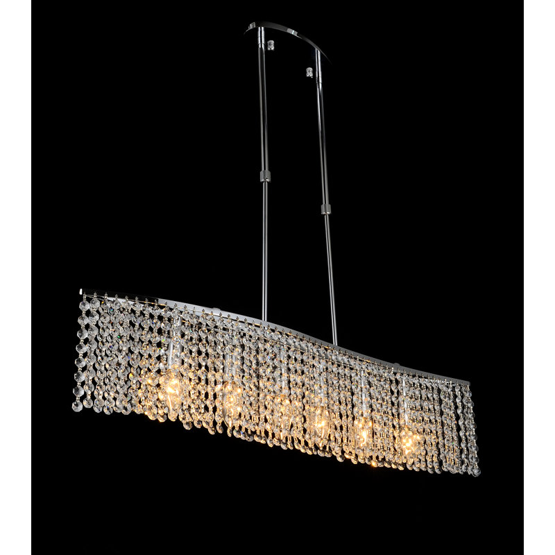Luminaire suspendu linéaire unique 4 lumières Whitacre