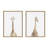 Giraffe Front and Back by Amy Peterson Framed Canvas Wall Art Set
