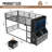Twin Over Twin bunk Bed with LED and Storage Shelves and Drawer，Metal Floor Bunk Bed with Safety Guardrail, Bunk Bed for Kids