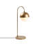 Lampe de table moderne en or avec corps en métal et capuchon en verre, 7,1 x 9,8 x 20,9 pouces | Douille E14, 40 W maximum | Décoration élégante, IP20, parfaite pour le salon, la chambre à coucher ou le bureau | Conception élégante avec base de 7,1 pouces-396854354-396854352