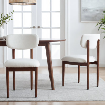 Rhoda Set of 2 Upholstered  Solid Wood Dining Chair
