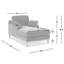 Chaise longue Modern Farmhouse, velours performance orange
