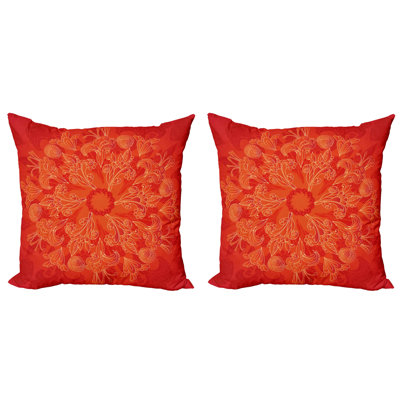 Embroidered Reversible Pillow Cover