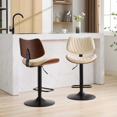 Ensemble de chaises de bar pivotantes 360 ° Mid Century