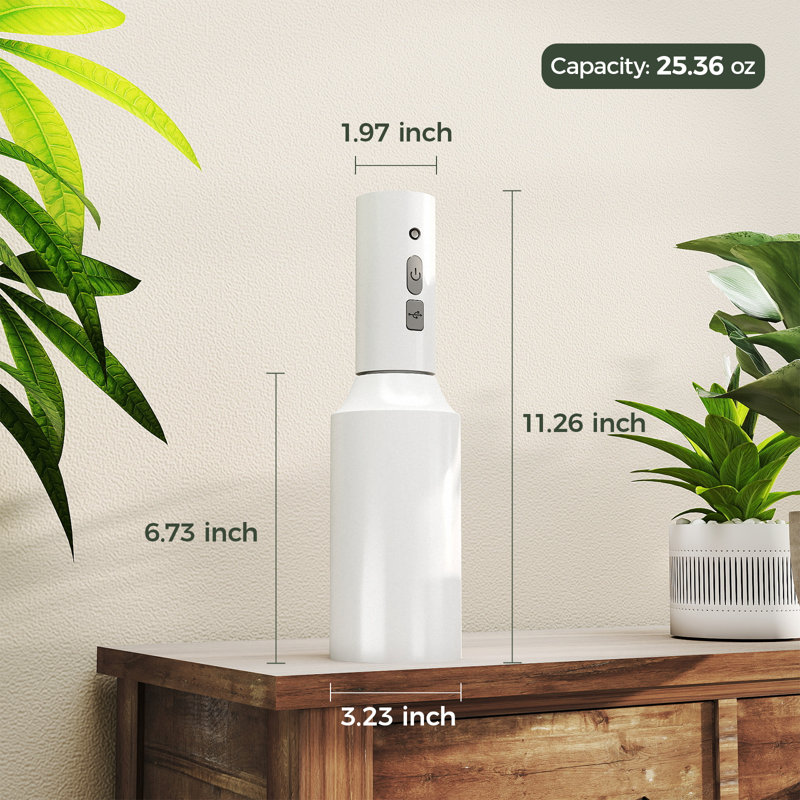 750ml Electric Spray Bottle USB Rechargeable Continuous Mist Sprayer Plants Cleaning Hairstyling Gardening Indoor Outdoor Hands Free