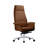 Adelmar Executive Conference Office Chair – Leather Swivel Task Seating with Lumbar Support and Aluminum Frame for Home Office, Study-660000221