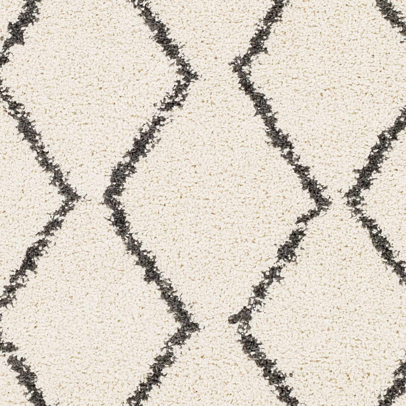 Tapis crème / noir Adeeva, Rectangle 7 pi 10 po x 10 pi