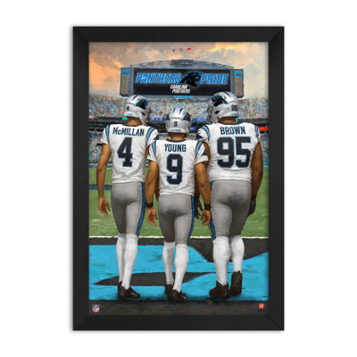 NFL CAROLINA PANTHERS 3 PLAYER 14"X20" FRAMED PRINT