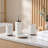Four piece bathroom accessory set