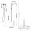 Robinet de baignoire autoportant monocommande à fixation au sol avec douche à main-103551827