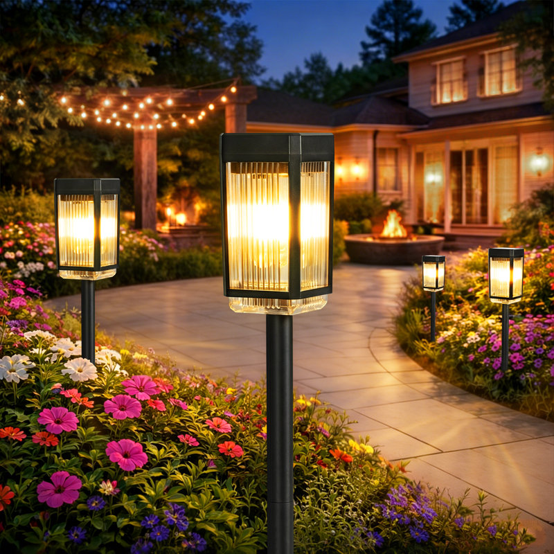 Ensemble de 8 lumières solaires de jardin IP65 imperméables à l'eau