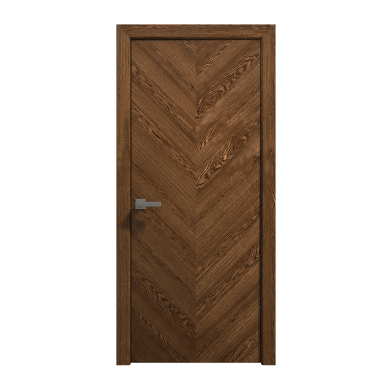 Porte intérieure intérieure | Ego 5005 | Poignée simple à panneau régulier | Portes de salle de bain modernes, Chêne cognac