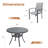 41" Round Outdoor Patio Dining Set with 4 Stackable PVC-coated polyester Chairs-2121259495