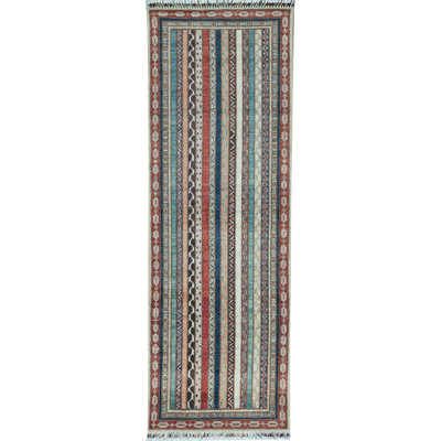 Hand Woven Wool Striped Area Rug