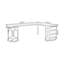 Bureau double caisson en bois massif en L noir avec 4 tiroirs-118343191-118343193
