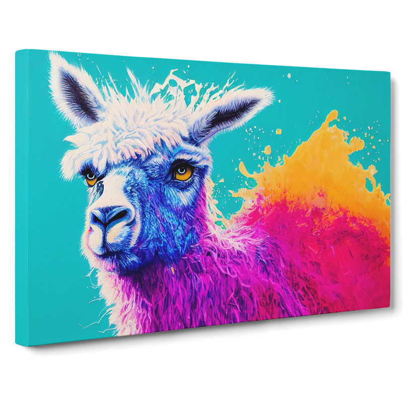 Llama Splash Vol.4 Abstract - Wrapped Canvas, 35cm H x 50cm W x 3cm D