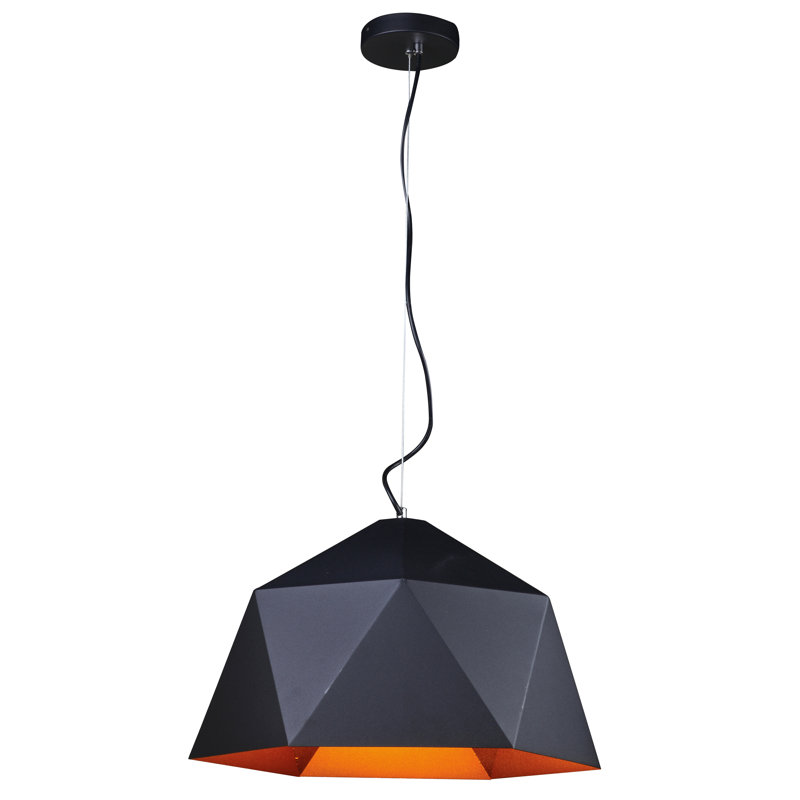 Luminaire suspendu pour dôme à 1 lumières unique Joesph, Blanc, H 52 po x l 15 po x p 15 po