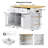 48" Large Kitchen Island with Drop Leaf, Power Outlet, Storage Rack, Rolling Cart (Stool Not Included)-1573837764