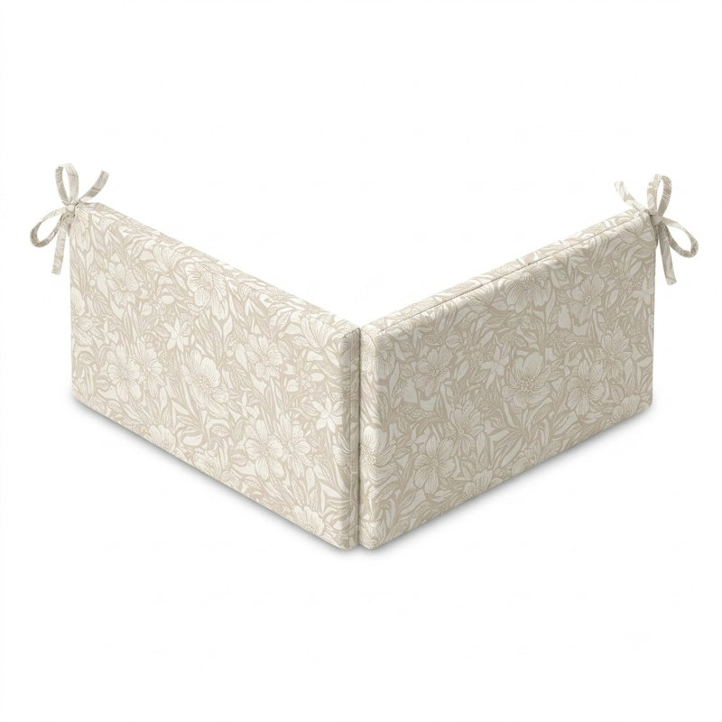 Blossom Bench Pad, Beige Floral
