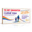 «Dad and Daughter Silhouette Colorful Rainbow Ribbon Citation», art mural sur toile-1305851327