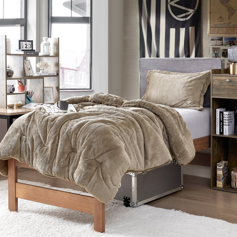 Me Sooo Comfy Coma Inducer Oversized Comforter Set, Queen Comforter + 2 Standard Shams, Brown