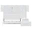 Lit simple escamotable avec tiroirs de placard et bureau