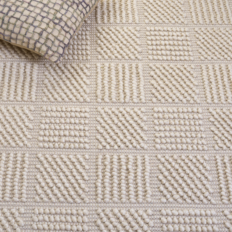 Natura Hand Woven Wool; Cotton; Recycled P.E.T Solid Color Indoor Rug, Square 6'