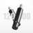 Silver adjustable Genuine Leather + Faux Leather + Aluminium Alloy Office Chair-108647377