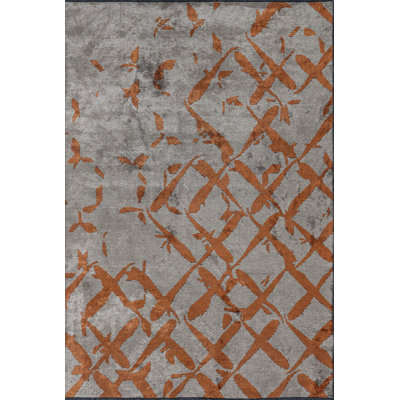 Tapis orange / gris Rapture