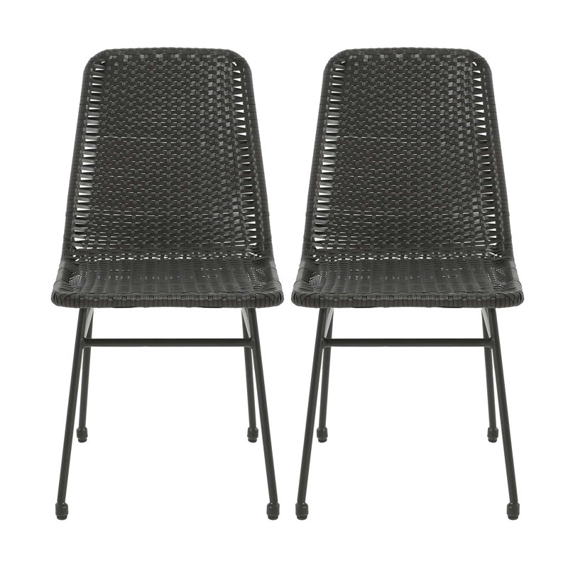 Chaise de salle à manger (ensemble de 2), Marron foncé