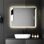 Miroir de salle de bain à DEL avec rétroéclairage lumineux, miroir de salle de bain mural 5 minutes