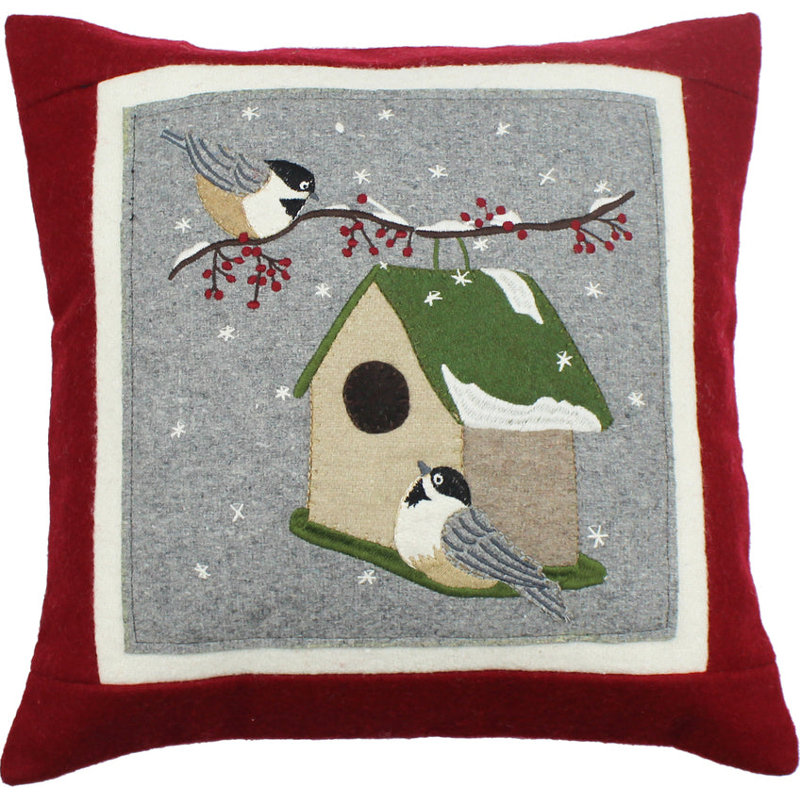  Coussin en laine rouge