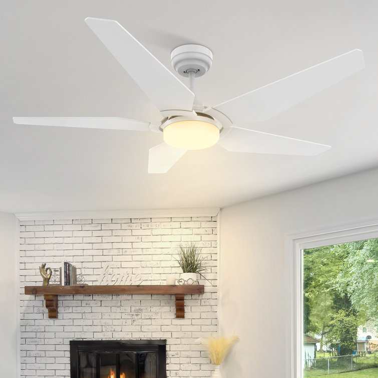 Lear 52'' Smart Ceiling Fan With Remote, Light Kit Included, Works With Google Assistant And Amazon Alexa,Siri Shortcut.